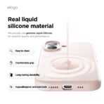 iPhone 17 Case, Premium Magnetic Silicone Case, Compatible with MagSafe, Liquid Silicone Material, Protective Cover, Shockproof, Slim Phone, 6.3 inch (Lovely Pink) - Image 4