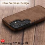Case for Samsung Galaxy S25 Ultra 5G | Shockproof Design | Camera & Screen Protection | Stunning Minimalist Design Back Cover Case (Brown) - Image 4