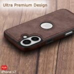 TheGiftKart Genuine Leather Finish Back Cover Case for iPhone 17 | Shockproof Design | Raised Edges for Camera & Screen Protection | Stunning Minimalist Design Back Case Cover for iPhone 17 (Brown) - Image 4