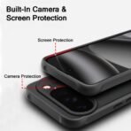 Matte Frosted Translucent Back Cover Case for Google Pixel 10 Pro XL | Shockproof Design | Camera Protection Module | Hard Back Cover Case for Pixel 10Pro XL (PC & TPU, Frost Black) - Image 4