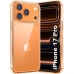 Back Case Cover for iPhone 17 Pro | Shockproof Design | Hard Back Cover Case for iPhone 17 Pro (PC & TPU, Transparent)
