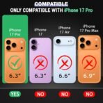 Back Case Cover for iPhone 17 Pro | Shockproof Design | Hard Back Cover Case for iPhone 17 Pro (PC & TPU, Transparent) - Image 4