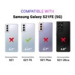 LIRAMARK Silicone Soft Back Cover Case for Samsung Galaxy S21 FE 5G (Silicone Pink) - Image 2