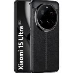 Golden Sand Leather Textured Back Cover Case Compatible with Xiaomi 15 Ultra (Shockproof TPU | Midnight Black)