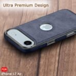TheGiftKart Genuine Leather Finish Back Cover Case for iPhone 17 Air | Shockproof Design | Raised Edges for Camera & Screen Protection | Stunning Minimalist Design Back Cover Case (Blue, Chrome) - Image 4
