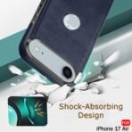 TheGiftKart Genuine Leather Finish Back Cover Case for iPhone 17 Air | Shockproof Design | Raised Edges for Camera & Screen Protection | Stunning Minimalist Design Back Cover Case (Blue, Chrome) - Image 6