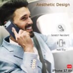 TheGiftKart Genuine Leather Finish Back Cover Case for iPhone 17 Air | Shockproof Design | Raised Edges for Camera & Screen Protection | Stunning Minimalist Design Back Cover Case (Blue, Chrome) - Image 7