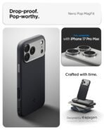 Spigen Nano Pop MagFit Back Cover Case Compatible with iPhone 17 Pro Max (TPU + Poly Carbonate | Black Sesame) - Image 2