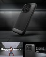 Spigen Rugged Armor for Xiaomi 17 Case, Xiaomi 17 Back Cover (2025) - TPU｜Matte Black - Image 2