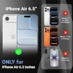 Leather Case for iPhone 17 Air, Men Women Luxury Elegant Slim Business PU Cover Soft Non-Slip Grip Shockproof Anti-Scratch Protective Back Cover Brown Black - Image 2