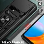 Rugged Armor Back Case Cover for Xiaomi 17 Pro Max 5G, Shockproof Xiaomi 17 Pro Max Back Cover, Ring Case with Kickstand and Camera Protection Shutter - Black