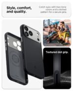 Spigen Nano Pop MagFit Back Cover Case Compatible with iPhone 17 Pro Max (TPU + Poly Carbonate | Black Sesame) - Image 3