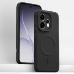 Outlouders Back Cover for Oppo Reno 15 5G Soft Matte Silicone Cover with Slim Fit | Mag-Safe Logo (Not Mag-Safe Compatible) | Shockproof | Camera Protection Bumper Case (Black) - Image 2