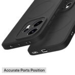 Outlouders Back Cover for Oppo Reno 15 5G Soft Matte Silicone Cover with Slim Fit | Mag-Safe Logo (Not Mag-Safe Compatible) | Shockproof | Camera Protection Bumper Case (Black) - Image 3
