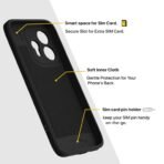 Outlouders Back Cover for Oppo Reno 15 5G Soft Matte Silicone Cover with Slim Fit | Mag-Safe Logo (Not Mag-Safe Compatible) | Shockproof | Camera Protection Bumper Case (Black) - Image 4
