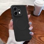 Outlouders Back Cover for Oppo Reno 15 5G Soft Matte Silicone Cover with Slim Fit | Mag-Safe Logo (Not Mag-Safe Compatible) | Shockproof | Camera Protection Bumper Case (Black) - Image 5