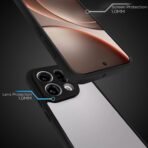 RIGGEAR Shockproof Sleek Hybrid Armor Back Cover Case for Oppo Find X9 5G (Clear PC + Black TPU Bumper) - Image 3