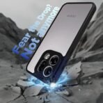 RIGGEAR Shockproof Sleek Hybrid Armor Back Cover Case for Oppo Find X9 5G (Clear PC + Black TPU Bumper) - Image 4