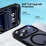 iPhone 17 Pro Max Case | Frosted Translucent Hard Back Cover Compatible with Mag-Safe - Image 5