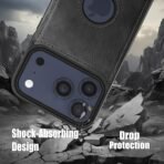 Leather Case for Apple iPhone 17 Pro Premium Protective Stylish Slim Cover with Shockproof Raised Edges Black - Image 4
