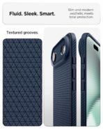 Spigen Liquid Air Back Cover Case Compatible with iPhone Air (2025), iPhone 17 Air Cover case (TPU | Navy Blue) - Image 3