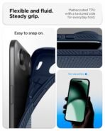 Spigen Liquid Air Back Cover Case Compatible with iPhone Air (2025), iPhone 17 Air Cover case (TPU | Navy Blue) - Image 4